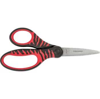 Kancelářské nůžky Černo-červeně zebrované nůžky Fiskars, 15 cm