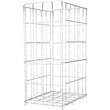 Odpadkový koš Drátěný odpadkový koš o objemu 47 litrů, vyrobený z nerezové oceli.