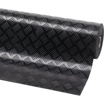 Rohožka Protiskluzová průmyslová rohož z gumy černé barvy.