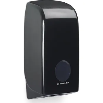 Zásobník skládaného toaletního papíru z plastu černé barvy. Patentovaný systém ochrany proti přeplnění brání zaseknutí papíru a tím i zbytečnému odpadu.