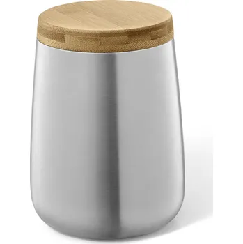 Dóza na potraviny Uzavíratelná nádoba z nerezu s uzávěrem z bambusu ZACK