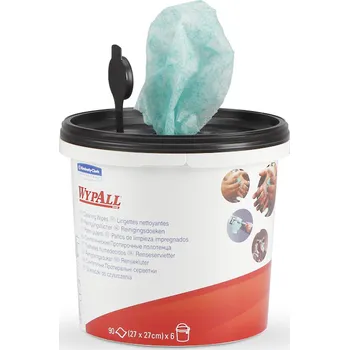 Utěrka Vlhčené čisticí utěrky WypAll® jsou opatřeny na jedné straně drsněnou strukturou pro odstranění hrubých nečistot. Druhá, hladká strana utěrky pak slouží k dočištění rukou, nářadí a strojů bez použití mýdel, gelů a vody.