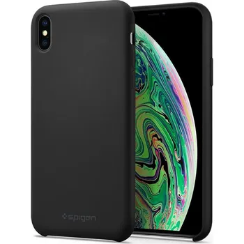 Pouzdro na mobilní telefon Recenze Spigen Silicone Fit pro iPhone XS Max Black