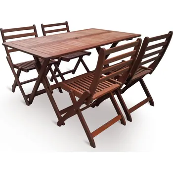 Zahradní sestava Stolová skládací sestava VEGA SET pro 4 osoby