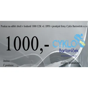 Dárkový potravinový koš Dárkový poukaz v hodnotě 1000,- CZK s DPH