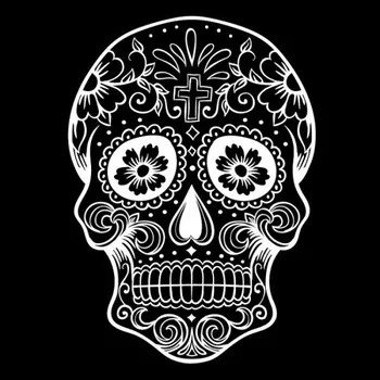 PRIMO Samolepka na textil zažehlovací 21x30cm SKULLMEX, bílá