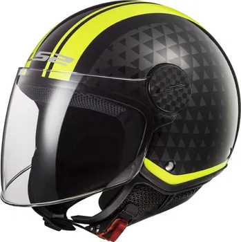 Helma na motorku LS2 OF558 Sphere Lux Crush Black H-V Yellow