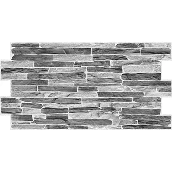 Obklad 3D obkladový panel PVC Břidlice (500x980mm) tmavě šedá