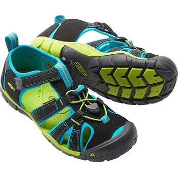 Chlapecké sandály Recenze KEEN Seacamp II CNX Black/Blue Danube