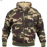 ROTHCO® Mikina s kapucí ROTHCO® THERMAL ZIP woodland camo