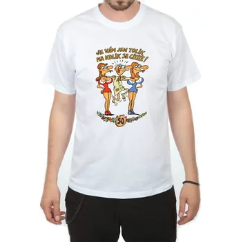 Divja Výročí muž 50 tričko pánské bílé - L