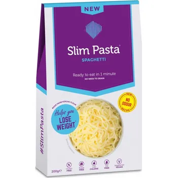 Slim Pasta Spaghetti - nudle ve tvaru špaget - bez nálevu a aroma 200g (35 kcal, 8 g sacharidů)