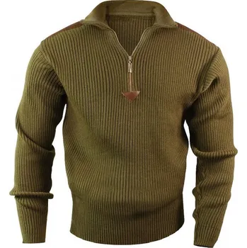 Pánský svetr ROTHCO® Svetr ROTHCO® COMMANDO 1/4 ZIP oliva