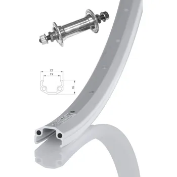 Zapletené kolo Zapletené kola Remerx 26" 36 děr pevná osa V-brake Barva: stříbrná