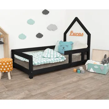 Dětská postel Benlemi 80 x 160 cm Poppi s bočnicí