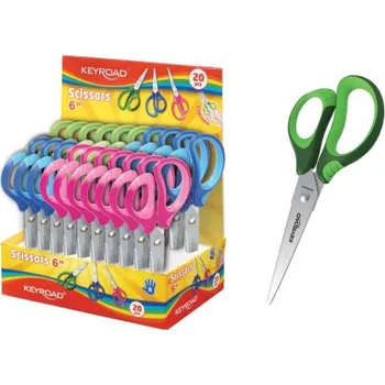 Nůžky školní KEYROAD Soft, 15 cm, mix barev