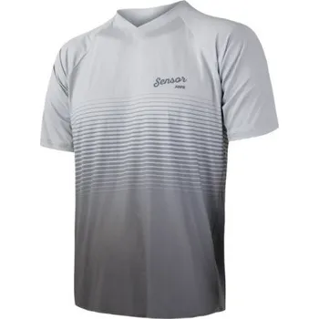 cyklistický dres Dres Sensor Brave krátký rukáv šedá M