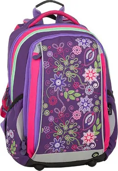 Školní batoh Bagmaster Mercury 9 A Violet/Pink/Green