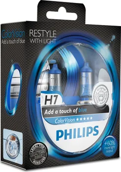 Autožárovka Autožárovky H7 12V Modrý design ColorVision Blue 12972CVPBS2 Philips