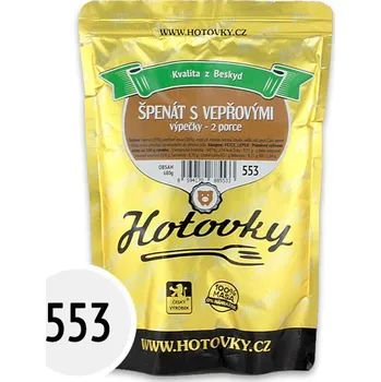 Hotové jídlo Špenát s vepřovými výpečky - 2 PORCE