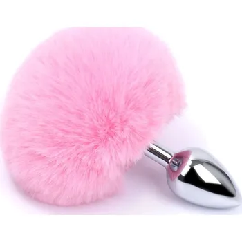 Anální kolík O-Products Bunny Tail Pink