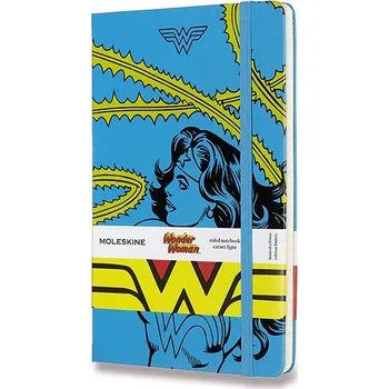 Moleskine Wonder Woman L linkovaný modrý Zápisník Moleskine Wonder Woman L linkovaný modrý