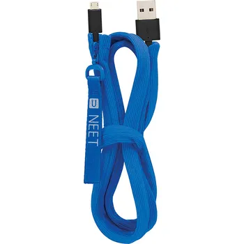 Datový kabel Neet Cable Keeper USB A - Micro USB, 1 m, modrá