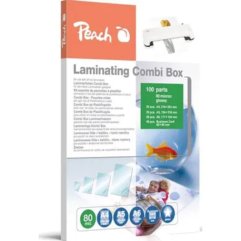 Laminovací fólie Peach Combi Box laminovací fólie čirá 80 mic 100 ks