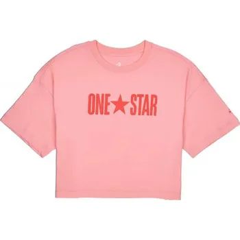 Dámské tričko TRIKO CONVERSE One Star Printable Boxy W - růžová - S + při osobním odběru 371 Kč