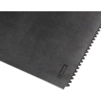 Rohožka Černá gumová extra odolná rohož Slabmat Carré - délka 91 cm, šířka 91 cm, výška 1,3 cm