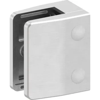 Zábradlí Feldmann 3500-V4A - nerezový držák skla na rovinu - model 35, AISI 316 brus, pro nerezové zábradlí