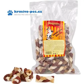 Pamlsek pro psa Magnum Rawhide Small braid 2,5" 6,5cm (cca 40ks) RED