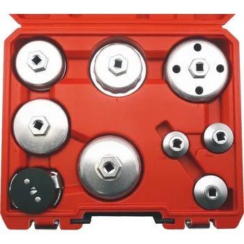 Olejový filtr Hlavice nástrčné 3/8“, na olejové filtry, sada 9 dílů, Welzh (Welzh Werkzeug)