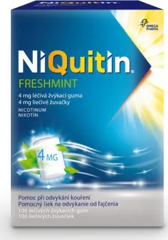 Odvykání kouření NiQuitin Freshmint žvýkačky 100 x 4mg