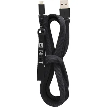 Datový kabel Neet Cable Keeper USB A - Micro USB, 1 m, černá