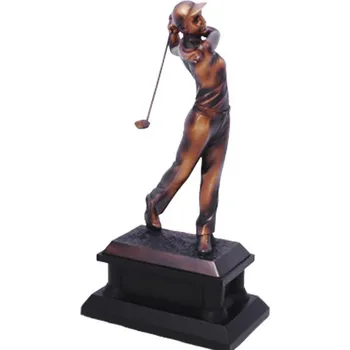 Ft186 Soška golfistka bronzová