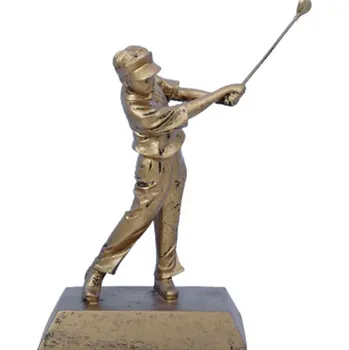 Ft188 Soška golfista zlatý