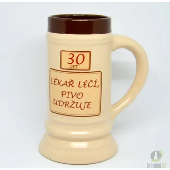 Sklenice Korbel keramický 30- lékař léčí pivo uzdravuje