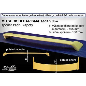 Auto-moto Spoiler zadní kapoty,křídlo Stylla Mitsubishi Carisma sedan 96-99