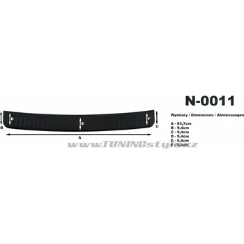 Lišta karosérie Nášlap kufru černý - VW Passat sedan B6 06-