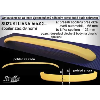 Auto-moto Spoiler zadní dveří horní, křídlo Stylla Suzuki Liana htb 02-