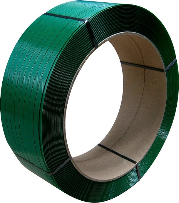 PET páska 16,0 x 1,00 mm, 406/145 mm - 1200 m, 5700 N, EMBOSS 15%