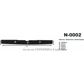 Lišta karosérie Nášlap kufru černý - Mercedes-Benz Vito 03-