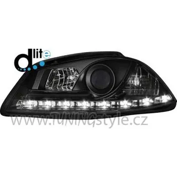 Přední světlomet Přední světla s denními světly Seat Ibiza/Cordoba 6L 03-08 černé RL