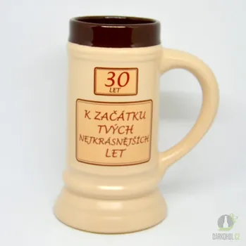 Sklenice Korbel keramický 30- k začátku tvých nejkrásnějších let