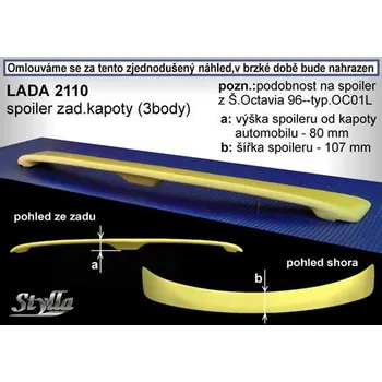 Auto-moto Spoiler zadní kapoty,křídlo Stylla Lada L 2110 sedan