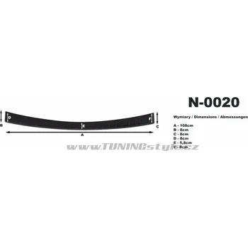 Lišta karosérie Nášlap kufru černý - Mitsubishi ASX 10-