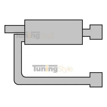 Zadní díl výfuku Sportovní výfuk ULTER SPORT Univerzální duplex 120x80mm typ1 vstupní pr. 50mm