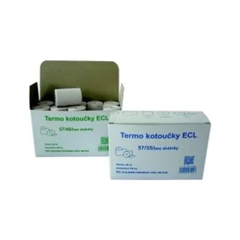 Kotouček do pokladny a tiskárny štítků Pásky do pokladny termocitlivé - EET - 57 mm / 40 mm / 24 m