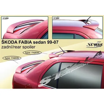 Auto-moto Spoiler střešní, křídlo Stylla Škoda Fabia I sedan